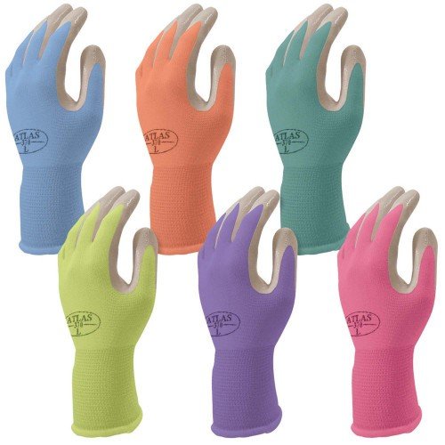 Product Cover Atlas 370 Garden Club Gloves. Assorted Colors - 4 Pack. Size Medium
