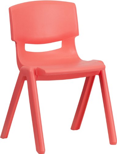 Product Cover Flash Furniture Red Plastic Stackable School Chair with 13.25'' Seat Height