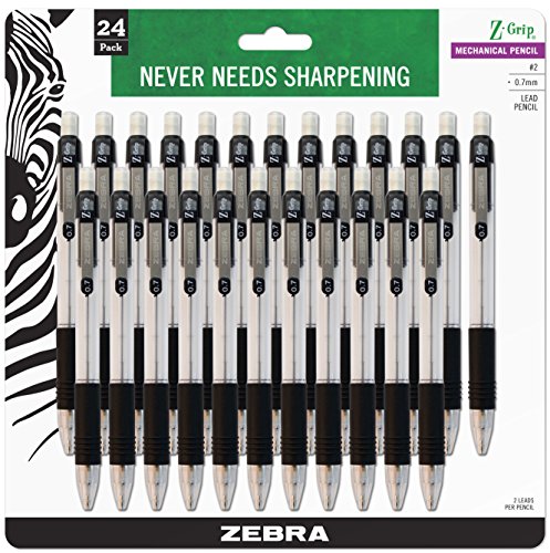 Product Cover Zebra's Z-Grip Mechanical Pencil, 0.7mm, Black, 24 Pack(15241)