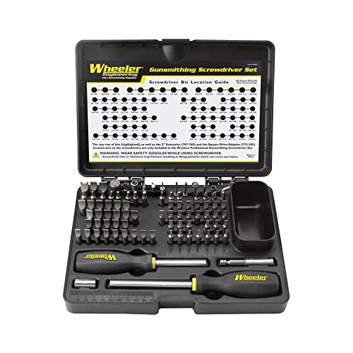 Product Cover Wheeler 89-Piece Deluxe Gunsmithing Screwdriver Set, Black/Yellow