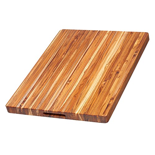 Product Cover Teakhaus Wooden Cutting Board - Large Wooden Rectangle Carving Board With Hand Grip (24 x 18 x 1.5 Inch) - Sustainably Sourced by Teakhaus