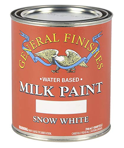 Product Cover General Finishes PSW Water Based Milk Paint, 1 Pint, Snow White