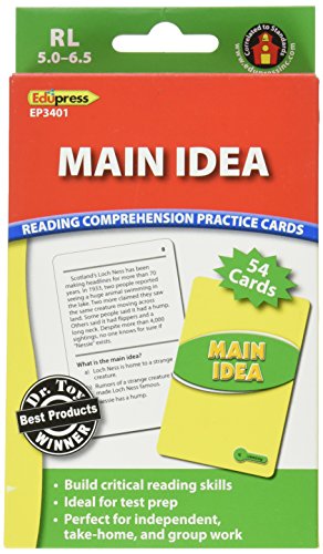 Product Cover Edupress Reading Comprehension Practice Cards, Main Idea, Green Level (EP63401)