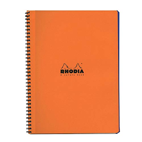 Product Cover Rhodia 4 Color Book - Lined w/margin 80 sheets - 9 x 11 3/4 - Orange Cover