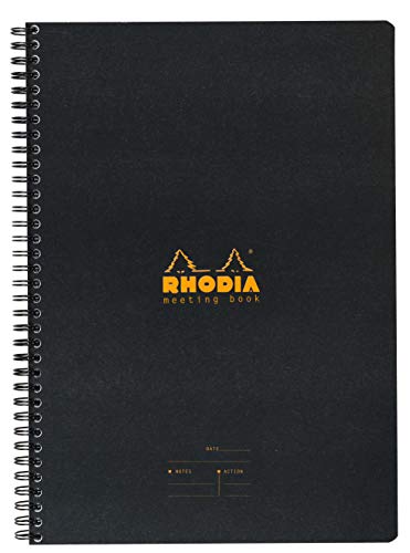 Product Cover Rhodia Meeting Paper Book 80g Paper - Lined 80 sheets - 6 1/2 x 8 1/4 - Black Cover