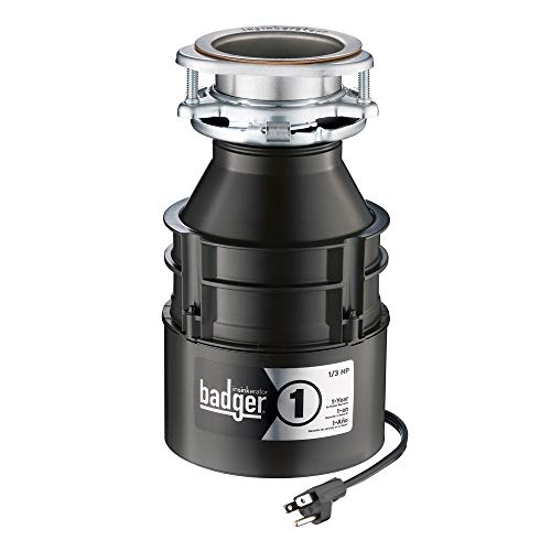 Product Cover InSinkErator Garbage Disposal with Cord, Badger 1, 1/3 HP Continuous Feed