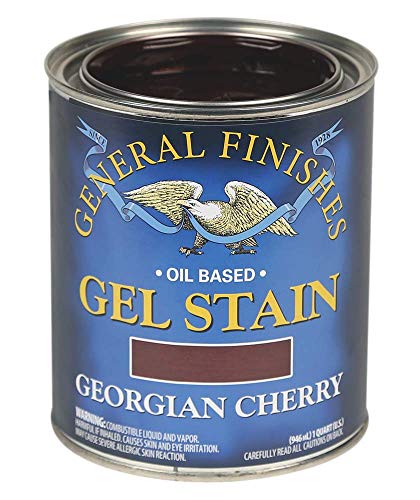 Product Cover General Finishes Oil Base Gel Stain, 1 Quart, Georgian Cherry
