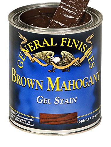 Product Cover General Finishes Gel Stain, 1 quart, Brown Mahogany