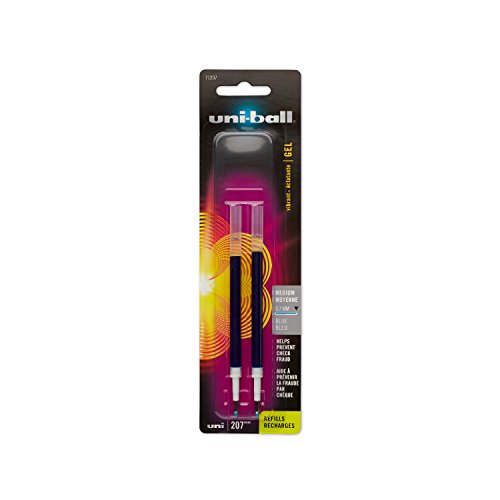 Product Cover uni-ball 207 Gel Pen Refills, Medium Point (0.7mm), Blue, 2 Count