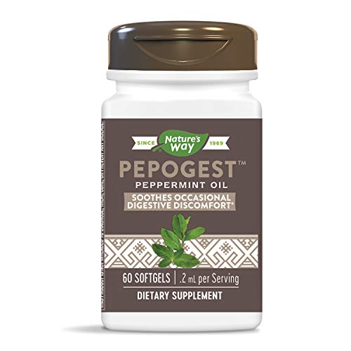 Product Cover Nature's Way Pepogest Enteric-Coated Peppermint Oil, Gastrointestinal Comfort, 60 Softgels, Pack of 2