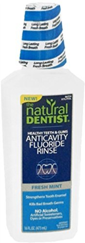 Product Cover The Natural Dentist Healthy Teeth Anti-Cavity Fluoride Rinse Fresh Mint 16.90 oz (Pack of 5)