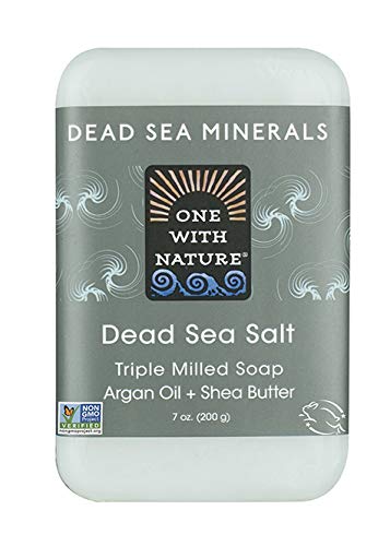 Product Cover One With Nature Dead Sea Mineral Soap, Dead Sea Salt, 7-Ounces (Pack of 6)