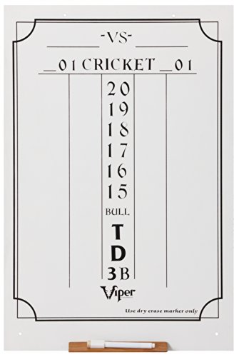 Product Cover Viper Dry Erase Scoreboard, Cricket and 01 Dart Games, White, 23.5