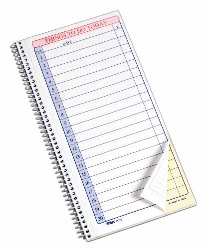 Product Cover TOPS Daily Agenda/Things To Do Form, 2-Part, Carbonless, 5.5 x 11 Inches, 50-Sets per Pad (41170)