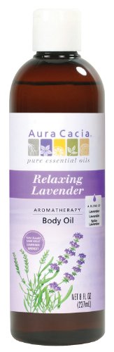 Product Cover Aura Cacia Body Oil, Relaxing Lavender, 8 Fluid Ounce (Pack Of 2)