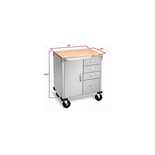 Product Cover Seville Classics UHD20205B UltraHD Rolling Storage Cabinet with Drawers