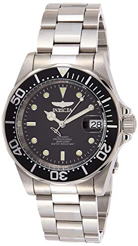 Product Cover Invicta Men's 8926 Pro Diver Collection Automatic Watch, Silver-Tone/Black Dial/Half Open Back