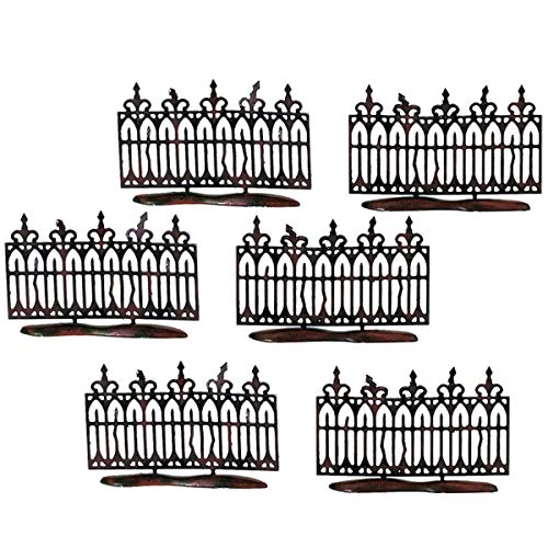 Product Cover Department 56 Halloween Accessories for Village Collections Spooky Miniature Fence Figurine Set, 2 Inches, Black