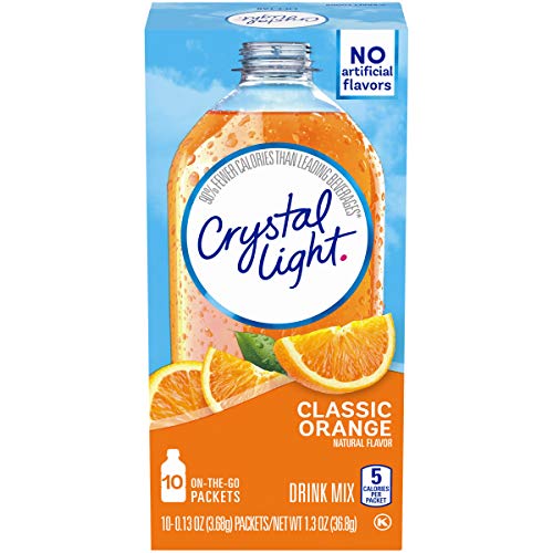 Product Cover Crystal Light Classic Orange Powdered Drink Mix, 10 ct - 0.13 Oz Packets, (Pack of 6)