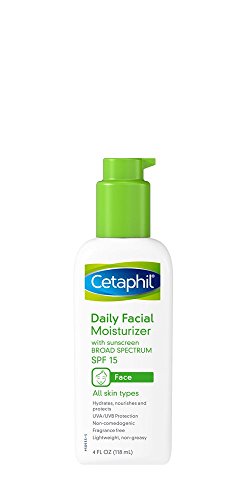 Product Cover Cetaphil Daily Facial Moisturizer with Sunscreen Broad Spectrum SPF 15, Fragrance Free,  4 oz (Pack of 2)