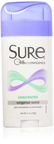 Product Cover Sure Original Solid Unscented, Anti-Perspirant Deodorant 2.70 oz (Pack Of 6)