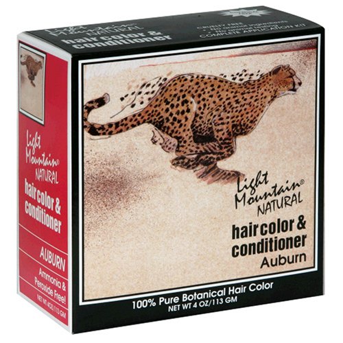 Product Cover Light Mountain Natural Hair Color & Conditioner, Auburn, 4 oz (113 g) (Pack of 3)