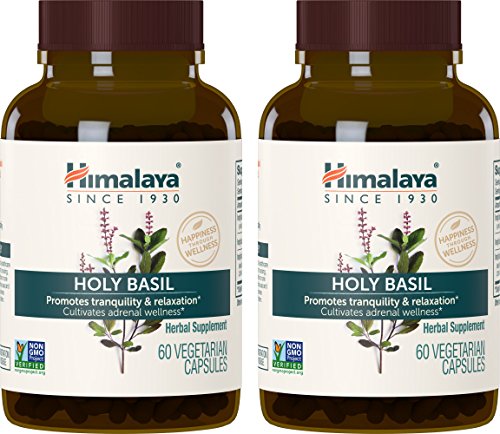 Product Cover Himalaya Organic Holy Basil 60 VCaps for Stress, Emotional Well-Being & Relaxation 720mg (2 Pack)