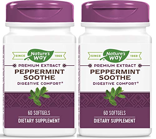 Product Cover Nature's Way Peppermint Soothe, 60 Softgels, Pack of 2 (Packaging May Vary)