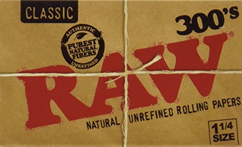 Product Cover RAW BRAND Cigarette Rolling Papers - Raw 300's - FIVE PACKS - 1500 Sheets 1.2...