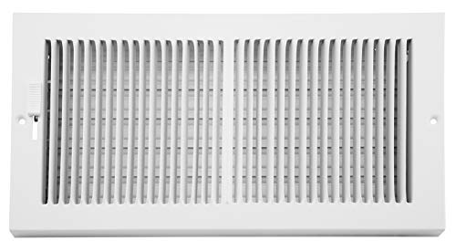 Product Cover Accord AB3BRWH126 Baseboard Register with 1/3-Inch Fins Louvered Design, 12-Inch x 6-Inch(Duct Opening Measurements), White