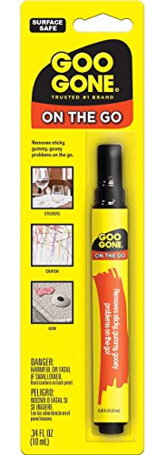 Product Cover Goo Gone On The Go Pen - 0.34 Ounce - Adhesive Removing Pen Removes Stickers Price Tags and Scuffs