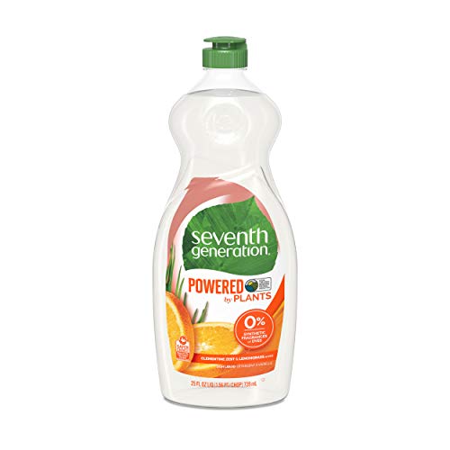 Product Cover Seventh Generation Dish Liquid Soap, Clementine Zest & Lemongrass Scent, 25 Fl. Oz (Pack of 6) - Packaging May Vary