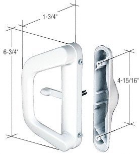 Product Cover Sliding Patio Door Handle Set for Milgard, White