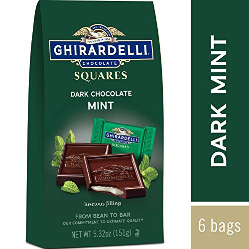 Product Cover Ghirardelli Chocolate Squares, Dark and Mint Filled, 5.32 Ounce, Pack of 6