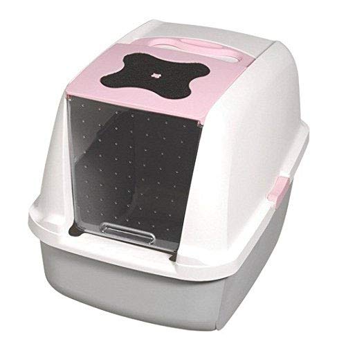 Product Cover Catit Hooded Cat Litter Pan, White/Pink