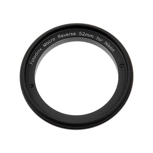 Product Cover Fotodiox RB2A 52mm Filter Thread Lens, Macro Reverse Ring Camera Mount Adapter, for Nikon D1, D1H, D1X, D2H, D2X, D2Hs, D2Xs, D3, D3X, D3s, D4, D100, D200, D300, D300S, D700, D800, D800E, D40, D50, D60, D70, D70S, D80, D40X, D90, D3000, D31