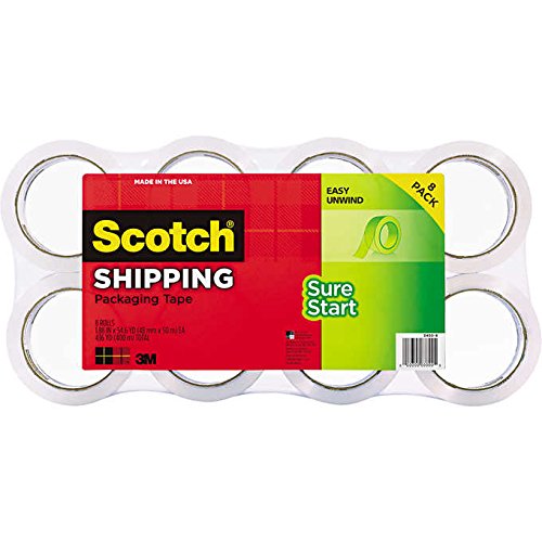 Product Cover Scotch Heavy Duty Shipping Packaging Tape, 1.88 Inches x 54.6 Yards, 8 Rolls (3850-8), 436YD (400 m)