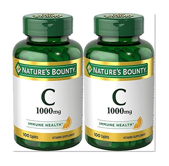 Product Cover Nature's Bounty Vitamin C Pills and Supplement, Supports Immune Health, 1000mg, 100 Caplets, 2 Pack