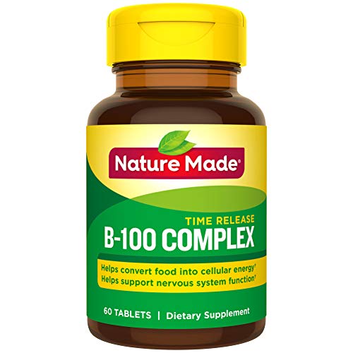 Product Cover Nature Made B-100 Complex Time Release Tablets, 60 Count for Metabolic Health† (Packaging May Vary)