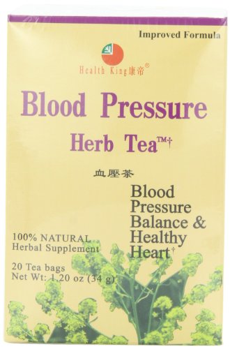 Product Cover Health King Blood Pressure Herb Tea, Teabags, 20-Count Box (Pack of 4)