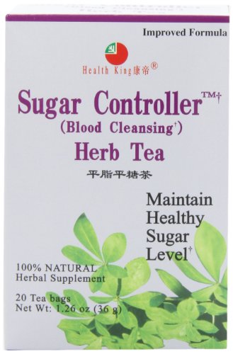 Product Cover Health King  Sugar Controller Herb Tea, Teabags, 20-Count Box (Pack of 4)