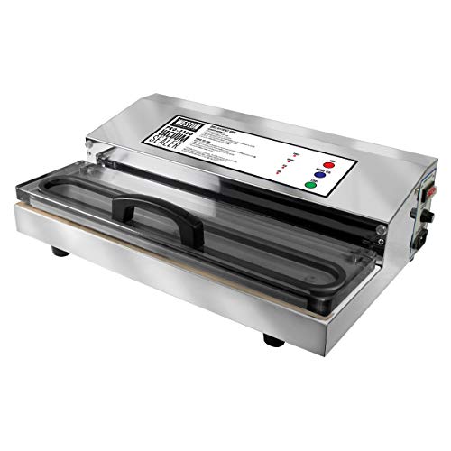 Product Cover Weston Pro-2300 Commercial Grade Stainless Steel Vacuum Sealer (65-0201), Double Piston Pump, Silver