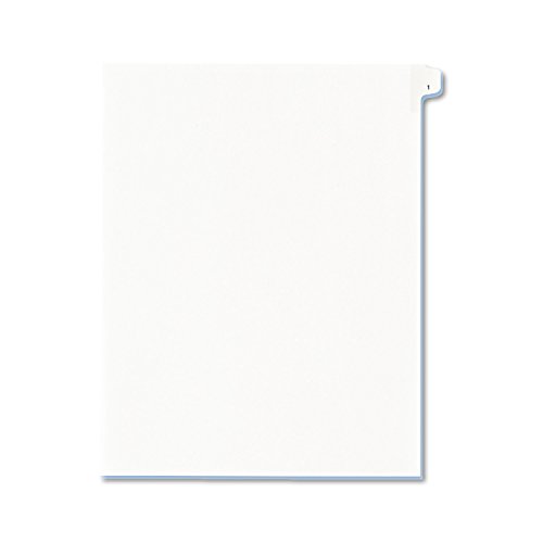 Product Cover Avery Individual Legal Exhibit Dividers, Allstate Style, 1, Side Tab, 8.5 x 11 inches, Pack of 25 (82199)