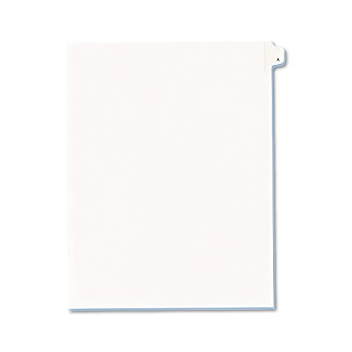 Product Cover Avery Individual Legal Exhibit Dividers, Allstate Style, A, Side Tab, 8.5 x 11 inches, Pack of 25 (82163)