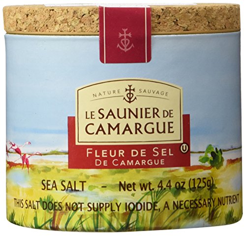Product Cover Le Saunier De Camargue Fleur De Sel Sea Salt, 4.4-Ounce Canisters (Pack of 3)