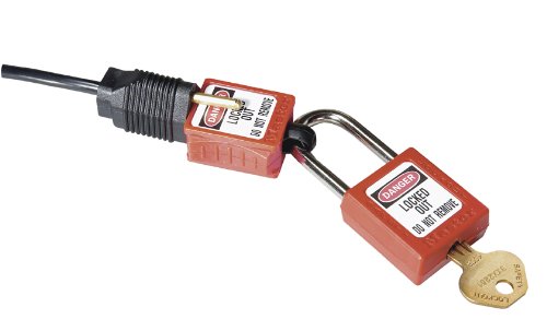 Product Cover Master Lock Lockout Tagout Device, Electrical Prong Plug Lockout Device, 110 and 120 Volts, S2005