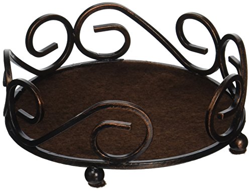 Product Cover Thirstystone Round Scroll Coaster Holder Fits 4.25 Ceramic, Bronze