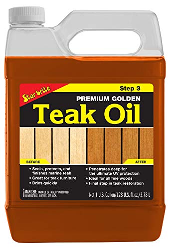 Product Cover Star brite Premium Golden Teak Oil - Sealer, Preserver, & Finish for Outdoor Teak & Other Fine Woods