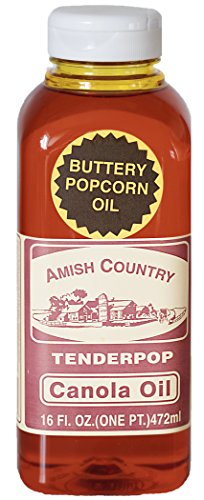 Product Cover Amish Country Popcorn - 16 Oz Butter Flavored Canola Oil with Recipe Guide - Old Fashioned, Vegan, Vegetarian, Nut & Gluten Free