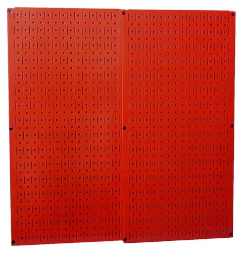 Product Cover Wall Control 30-P-3232R Red Metal Pegboard Pack